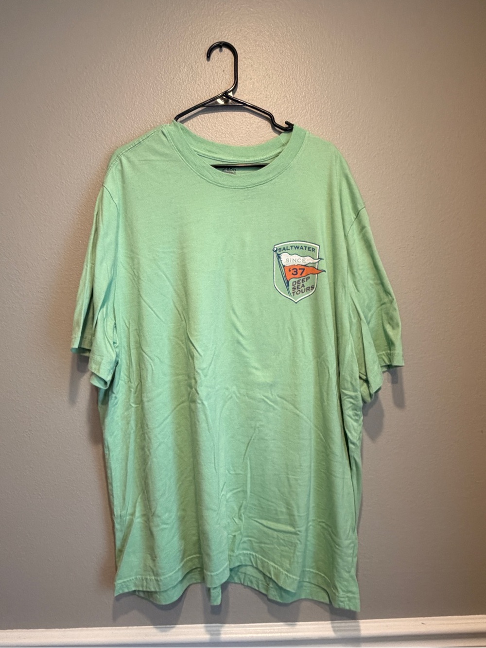IZOD Saltwater Deep Sea Tours Sailfish Graphic T-Shirt 3XL Mint Green